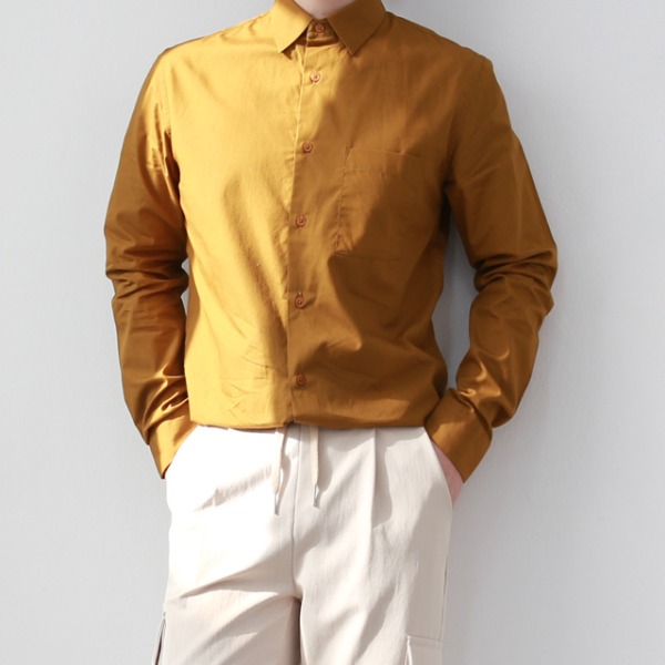 베이직 슬림 두컬 셔츠 (2color)