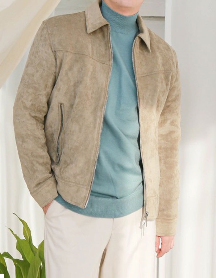 포드 지퍼 스웨이드 자켓 (3color)