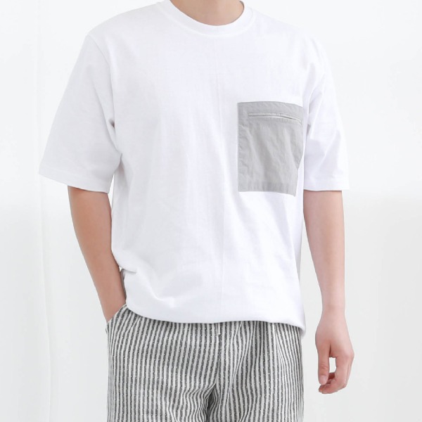데일리 콘크리트 포켓 티셔츠 (3color)