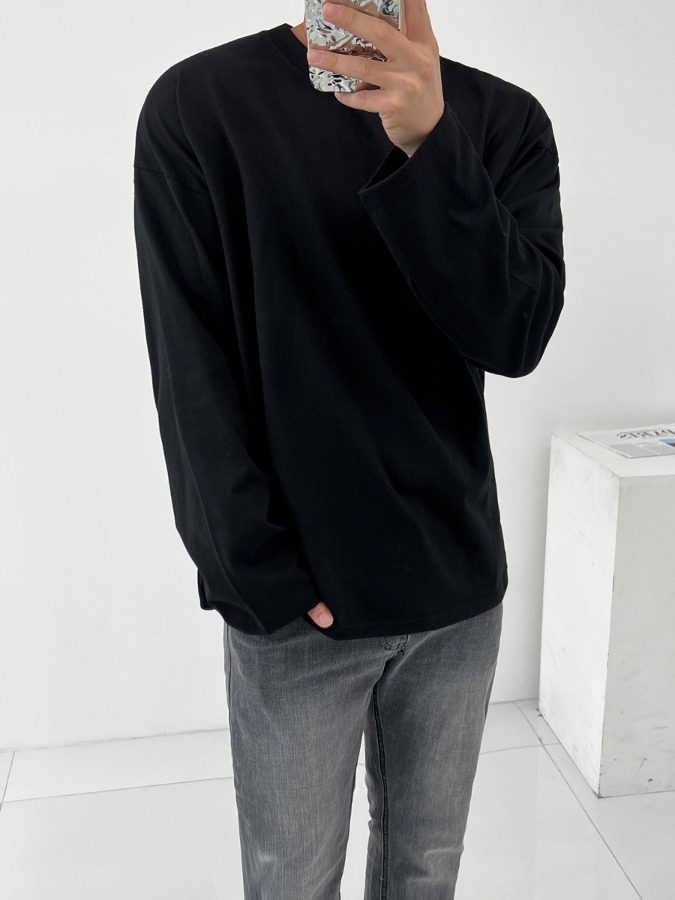 갓성비 올시즌 라운드 긴팔 티셔츠_(9color)